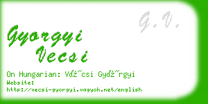 gyorgyi vecsi business card